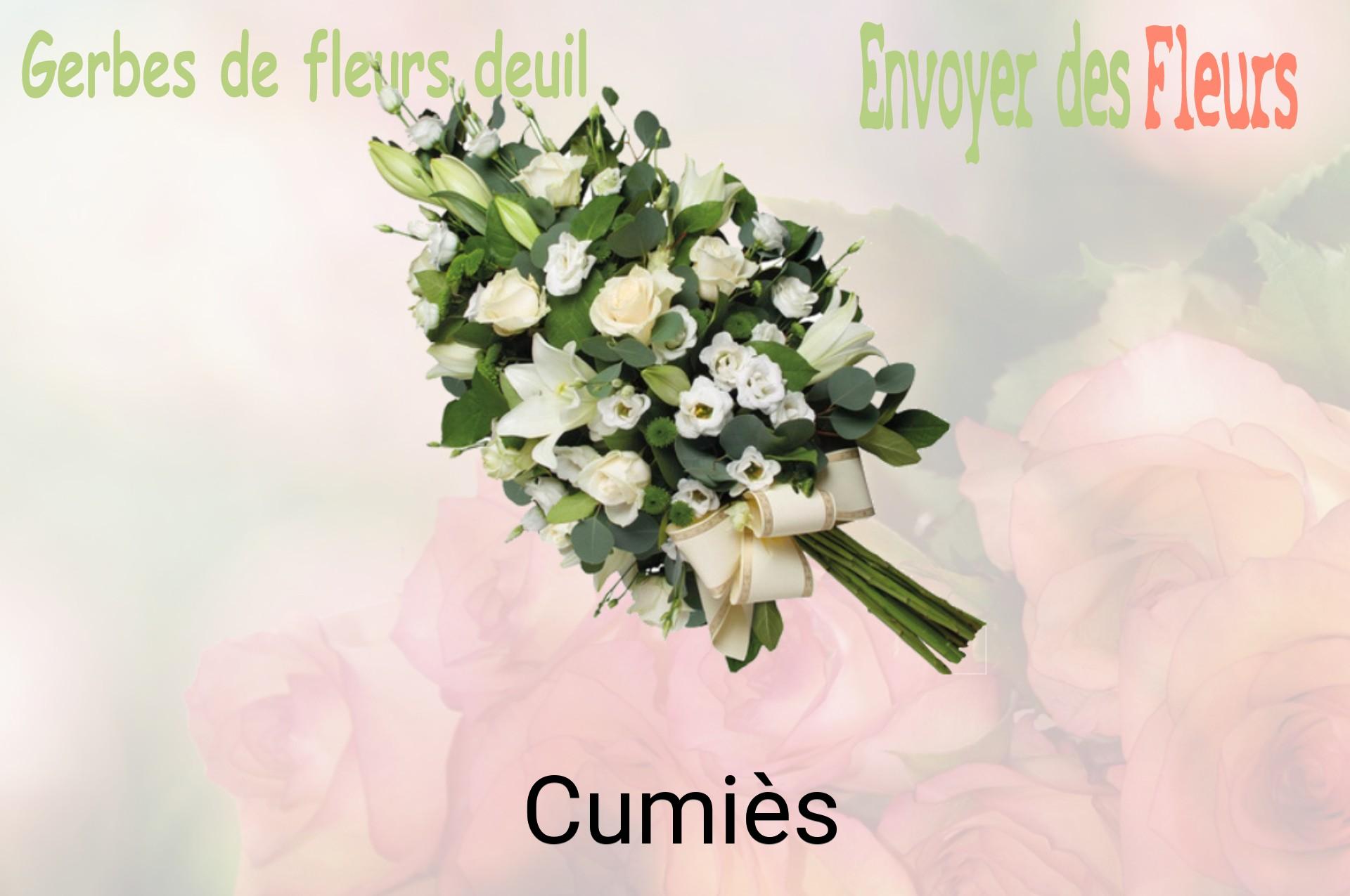 Gerbe de fleurs de deuil livrée à Cumiès